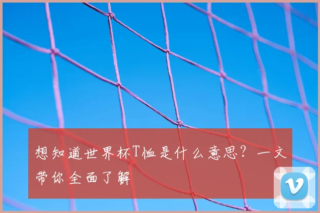 想知道世界杯T恤是什么意思?一文带你全面了解